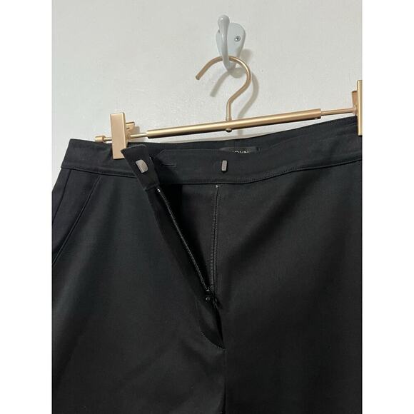 St John Cotton Straight Leg Dress Pants Size 4 Black Office Career Capsule - Picture 5 of 10